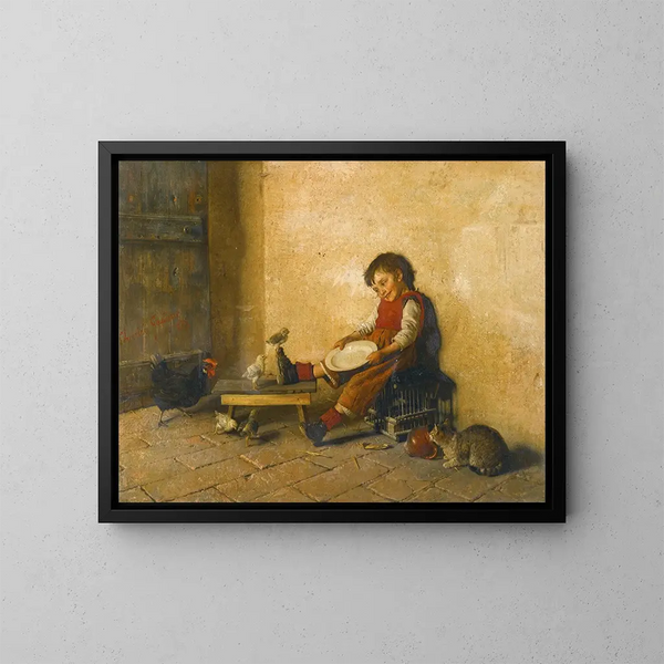 Alles is verloren - Gaetano Chierici — ingelijst kunstwerk aan de muur