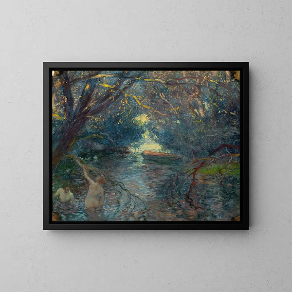Baignade dans le bassin en canoë - Gaston La Touche — ingelijst kunstwerk aan de muur