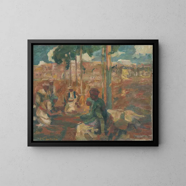Marché de Dalmacky - Gejza Kukán — ingelijst kunstwerk aan de muur
