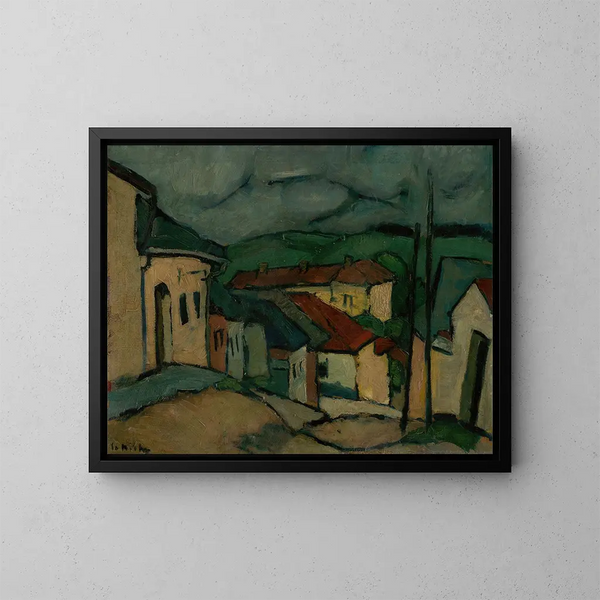 Oogst in Levoe - Gejza Schiller — ingelijst kunstwerk aan de muur