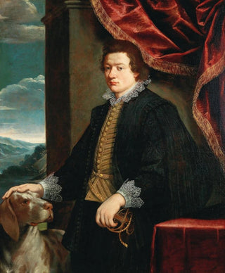 Genoese School - Portrait Of A Gentleman With His Dog.webp