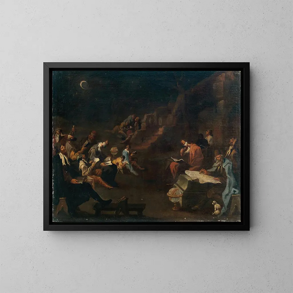De Astronomen - Genuees School — ingelijst kunstwerk aan de muur