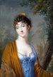 Dame en bleu avec châle jaune - Genot — artwork view