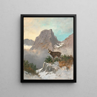 Georg Berger - A Chamois High in the Mountains.webp