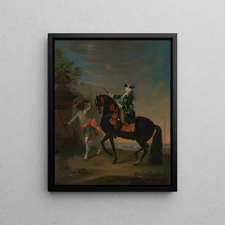 Georg Christoph Grooth - The Empress Elizabeth of Russia 17091762 on Horseback Attended by a Page.webp