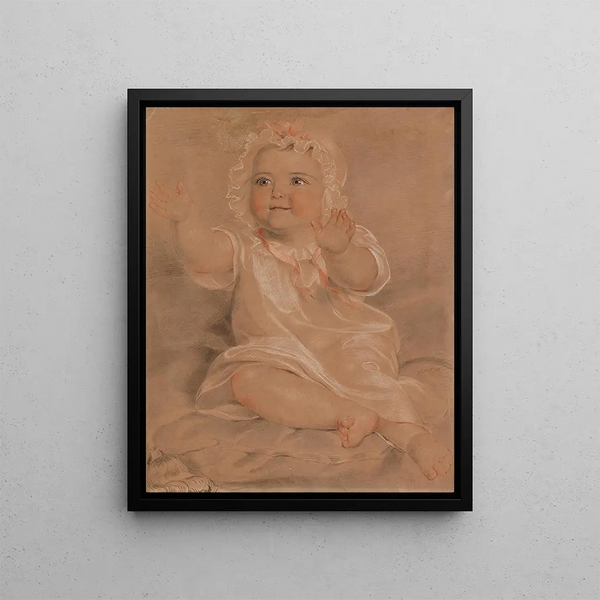 Georg Decker - Bildnis eines Wickelkindes mit ausgestreckten rmchen.webp