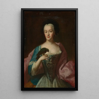 Georg Desmares - Portrait of a lady with a parrot.webp