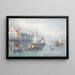 Scene of Dutch port - Georg Fischhof — framed artwork on a wall