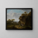Landschap met een aanval - Georg Friedrich Meyer — ingelijst kunstwerk aan de muur