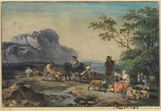 Georg Friedrich Meyer - Landschaft mit ruhenden Hirten.webp