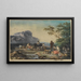 Landschap met herders in rust - Georg Friedrich Meyer — ingelijst kunstwerk aan de muur