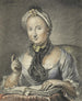De vrouw van de kunstenaar met een boek - Georg Friedrich Schmidt — weergave van het kunstwerk