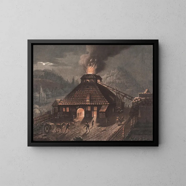 Een constructie in ijzer - Georg Haas — ingelijst kunstwerk aan de muur