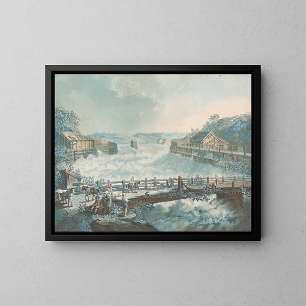 Vue de la première chute d'eau de Tisteddal en Norvège - Georg Haas — ingelijst kunstwerk aan de muur