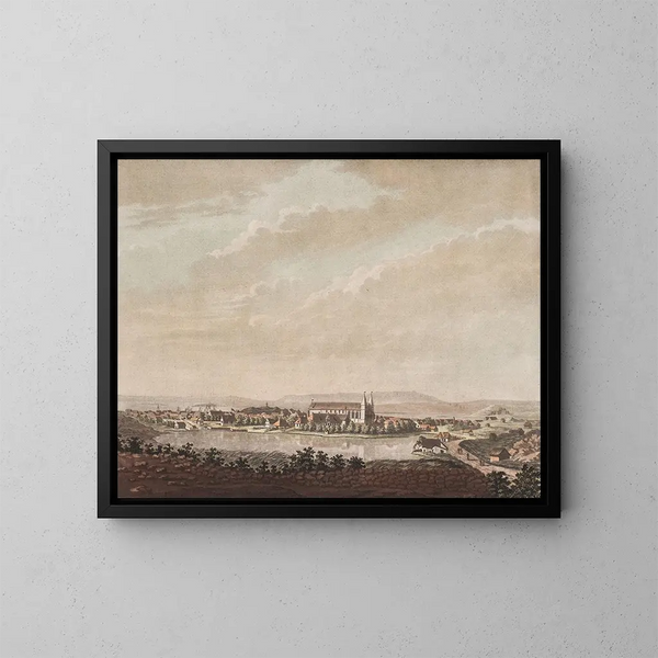 Uitzicht op de stad Stavanger in Noorwegen - Georg Haas — ingelijst kunstwerk aan de muur