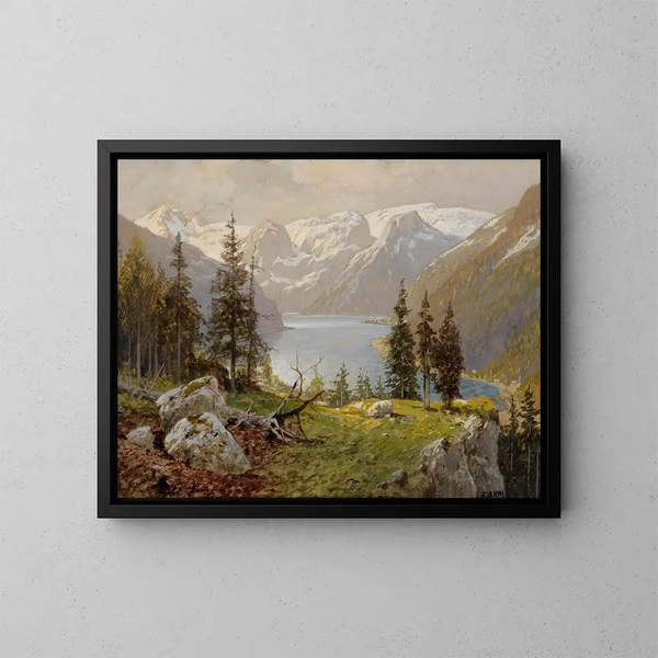 Meer van Hallstätter - Georg Janny — ingelijst kunstwerk aan de muur