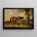 Paard naast een boom - Georg Kobell — ingelijst kunstwerk aan de muur