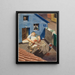 The Butcher - Georg Scholz — framed artwork on a wall