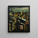 Petite ville allemande de nuit - Georg Scholz — framed artwork on a wall