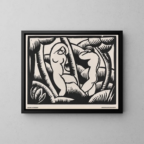 Nu IX - Georg Schrimpf — ingelijst kunstwerk aan de muur