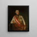 Portret van graaf Andreas Hadik von Futak 1710-1790 met het sterretje van de militaire orde van Maria Theresia op de borst - Georg Weikert — ingelijst kunstwerk aan de muur
