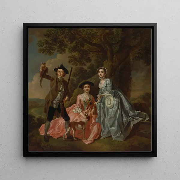 George Rogers et sa femme Margaret et sa sœur Margaret Rogers - Francis Hayman