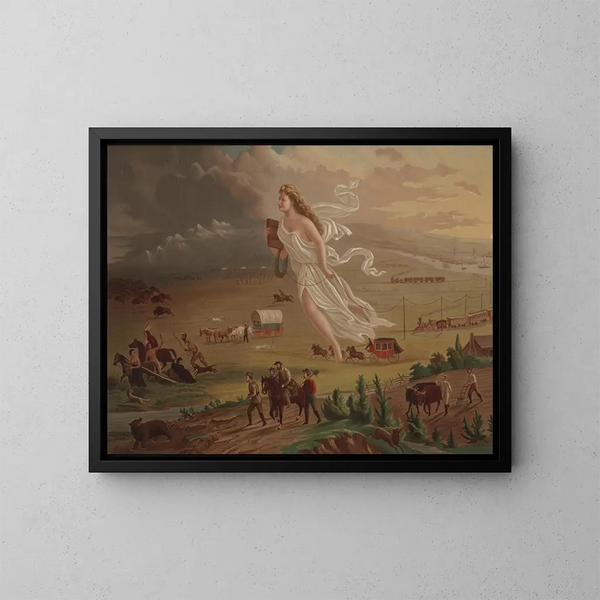 Het Amerikaanse vooruitgang - George A. Crofutt — ingelijst kunstwerk aan de muur