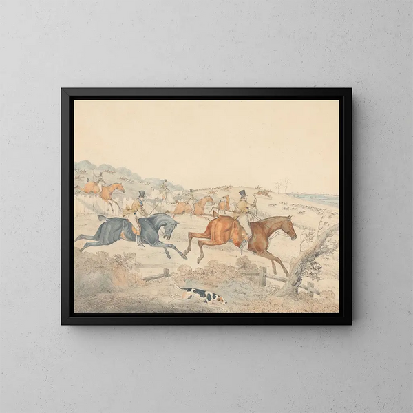Jacht - George Alken — ingelijst kunstwerk aan de muur