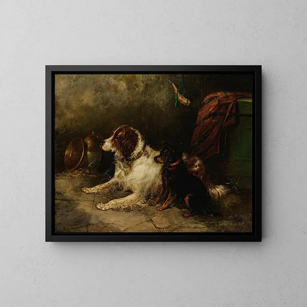 Attente Vrienden - George Armfield — ingelijst kunstwerk aan de muur