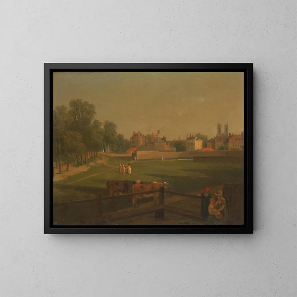Vue occidentale d'une partie de Westminster et de Bird Cage Walk prise depuis le Moulin - George Arnald — ingelijst kunstwerk aan de muur