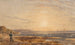 De naalden vanaf Alum Bay, Isle of Wight, bij zonsondergang - George Barret de Jonge — weergave van het kunstwerk