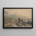 De ontvangst van de eerwaarde J. Williams op Tanna in de Zuidelijke Zeeën de dag voor zijn moord - George Baxter — ingelijst kunstwerk aan de muur