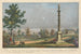 View from the Captain Grenville Monument to the Greek Temple in the Gardens of the Count Temple at Stowe in Buckinghamshire - George Bickham the Elder — artwork view