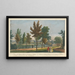 View of the Champs-Élysées from the Hélicon source in Earl Temple Gardens in Stow, Buckinghamshire - George Bickham the Elder — framed artwork on a wall