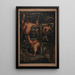 Industrial scene of a coal mine - George Bissill — framed artwork on a wall