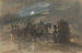 Kamp in Chobham 1853 met officieren en wachtpost - George Bryant Campion — weergave van het kunstwerk