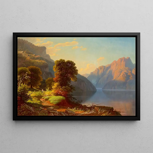 George Caleb Bingham - A View of a Lake in the Mountains.webp