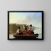 De bootvaarders van de Missouri - George Caleb Bingham — ingelijst kunstwerk aan de muur