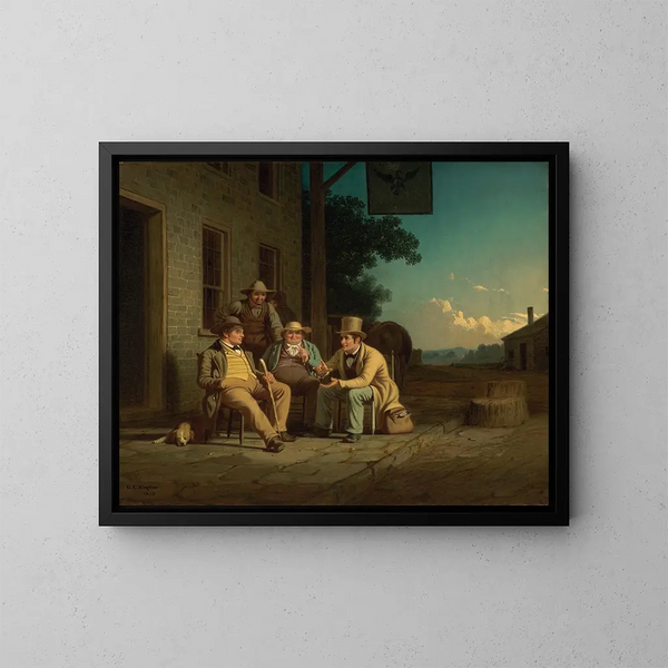 Peiling voor een stemming - George Caleb Bingham — ingelijst kunstwerk aan de muur