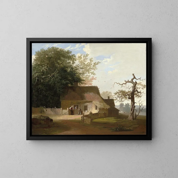 Cottage scène - George Caleb Bingham — ingelijst kunstwerk aan de muur