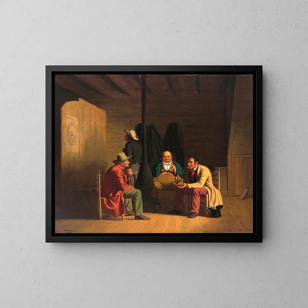 Politicus van campagne - George Caleb Bingham — ingelijst kunstwerk aan de muur