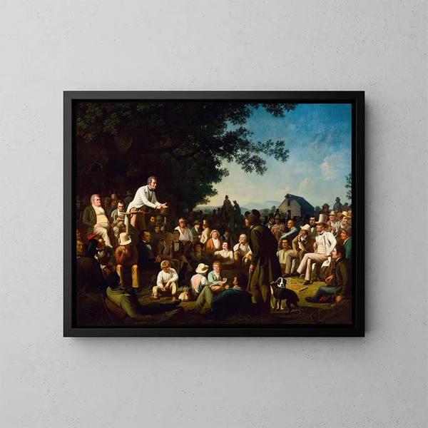 Discours sur une souche - George Caleb Bingham — ingelijst kunstwerk aan de muur