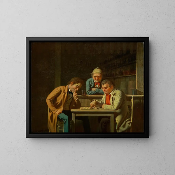 De damspelers - George Caleb Bingham — ingelijst kunstwerk aan de muur