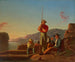 De houten boot - George Caleb Bingham — weergave van het kunstwerk