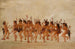 Dans van de bedelaars bij de monding van de rivier Teton - George Catlin — weergave van het kunstwerk