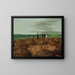 Luchtfoto van het Mandan-dorp 1800 mijl boven Saint-Louis - George Catlin — ingelijst kunstwerk aan de muur