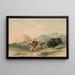 Jacht op bizons in achtervolging - George Catlin — ingelijst kunstwerk aan de muur