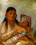 Che-Ah-K-Tche echtgenote van Nt-To-Way - George Catlin — weergave van het kunstwerk