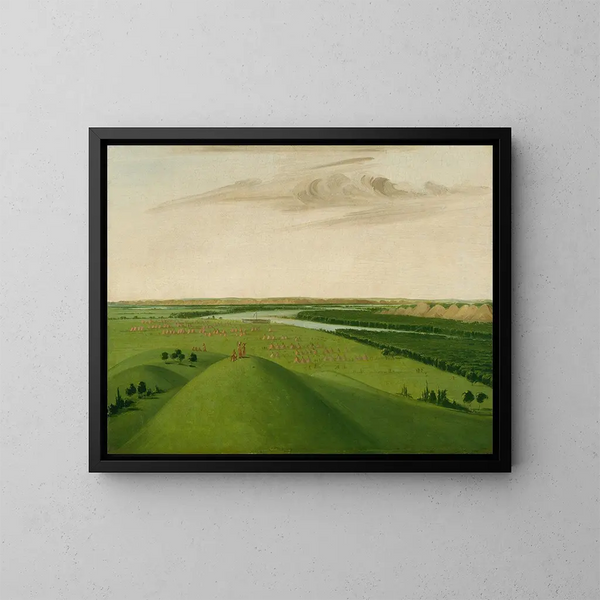 Fort Union, aan de monding van de rivier de Yellowstone, 2000 mijl boven Saint-Louis - George Catlin — ingelijst kunstwerk aan de muur