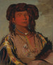 Hawnjetah, chef à une corne de la tribu Miniconjou - George Catlin — weergave van het kunstwerk